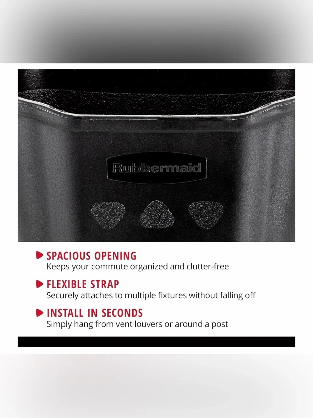 Rubbermaid Black Car Vent Phone & Accessory Pouch